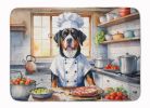 Greater Swiss Mountain Dog The Chef Memory Foam Kitchen Mat Machine Washable Anti-Fatigue Mat Cushion Comfort Bath Mat or Kitchen Rug