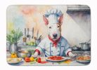 Bull Terrier The Chef Memory Foam Kitchen Mat Machine Washable Anti-Fatigue Mat Cushion Comfort Bath Mat or Kitchen Rug