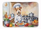 Fox Terrier The Chef Memory Foam Kitchen Mat Machine Washable Anti-Fatigue Mat Cushion Comfort Bath Mat or Kitchen Rug