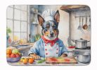 Australian Cattle Dog The Chef Memory Foam Kitchen Mat Machine Washable Anti-Fatigue Mat Cushion Comfort Bath Mat or Kitchen Rug