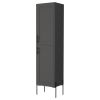 Sealy Hight Auxiliary Furniture in Melamine and 4 Shelves, Matt Gray
