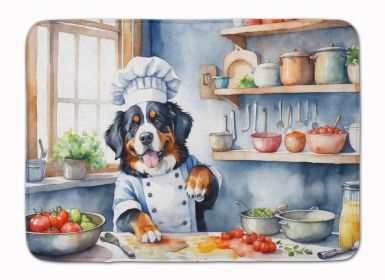 Bernese Mountain Dog The Chef Memory Foam Kitchen Mat Machine Washable Anti-Fatigue Mat Cushion Comfort Bath Mat or Kitchen Rug (Default: Default)