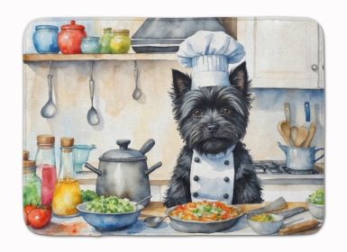 Cairn Terrier The Chef Memory Foam Kitchen Mat Machine Washable Anti-Fatigue Mat Cushion Comfort Bath Mat or Kitchen Rug (Default: Default)